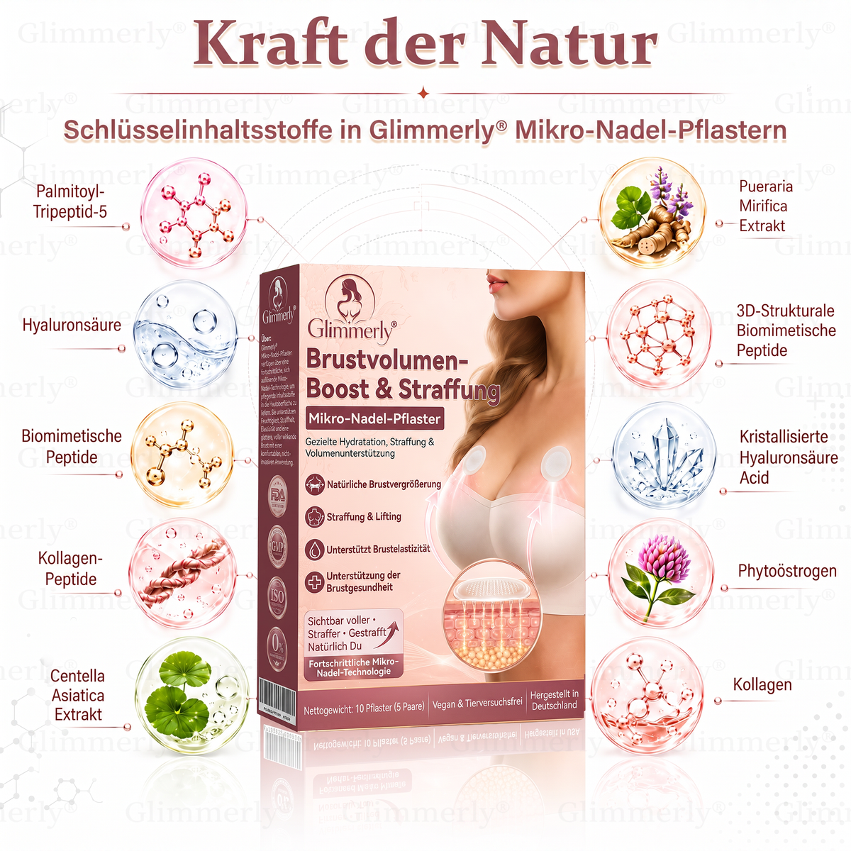 𝐆𝐥𝐢𝐦𝐦𝐞𝐫𝐥𝐲® Mikro-Nadel-Pflaster für mehr Brustvolumen & ein strafferes Erscheinungsbild